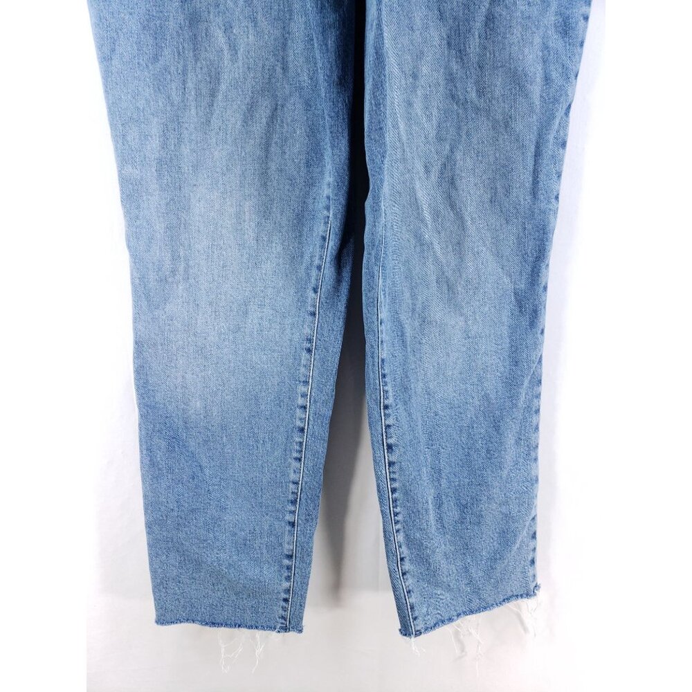 Isabel Maternity Womens Size 10 Denim Overalls Raw Hem Slim Fit Light Wash - Picture 5 of 9